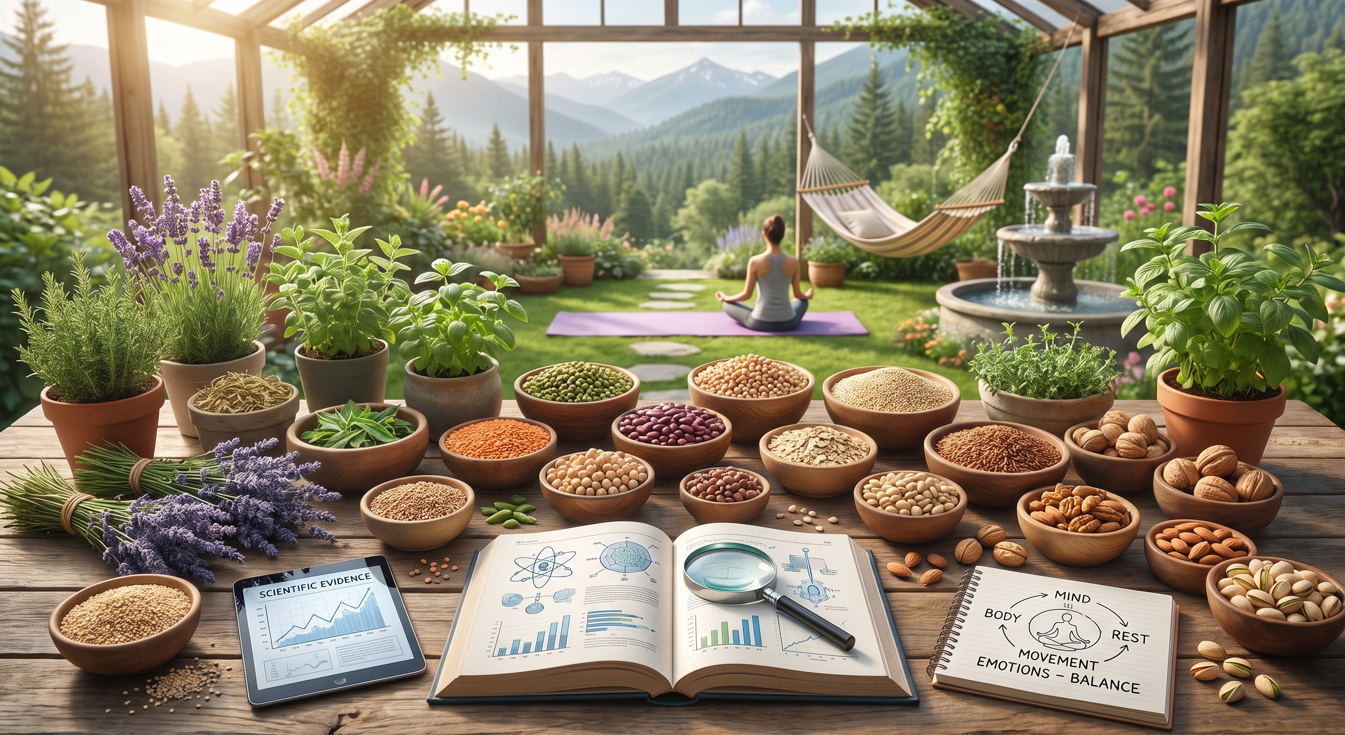 Plantas medicinales, nutrición y bienestar.